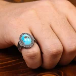 انگشتر فیروزه شجری مردانه کد 31203