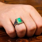 انگشتر فیروزه شجری مردانه کد 31220