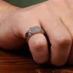 انگشتر صفحه برلیان مردانه کد 31241