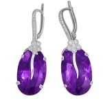 Women's amethyst earrings