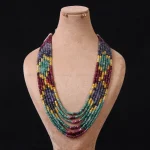 گردنبند چند رج زمرد و یاقوت کد 31100