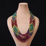 گردنبند چند رج زمرد و یاقوت کد 31101