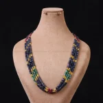 گردنبند چند رج زمرد و یاقوت کد 31104