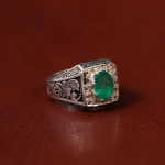 انگشتر زمرد مردانه کد 31260