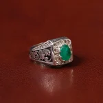انگشتر زمرد مردانه کد 31262