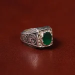 انگشتر زمرد مردانه کد 31268