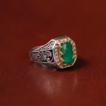 انگشتر زمرد مردانه کد 31269