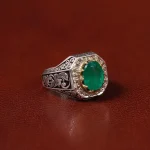 انگشتر زمرد مردانه کد 31271