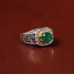 انگشتر زمرد مردانه کد 31273