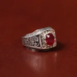 انگشتر یاقوت سرخ مردانه کد 31275