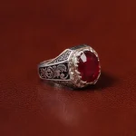انگشتر یاقوت سرخ مردانه کد 31280