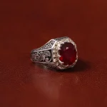 انگشتر یاقوت سرخ مردانه کد 31282