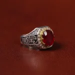 انگشتر یاقوت سرخ مردانه کد 31283