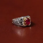 انگشتر یاقوت سرخ مردانه کد 31288