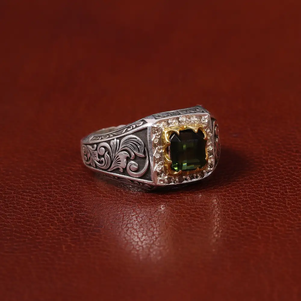 انگشتر تورمالین مردانه کد 31289