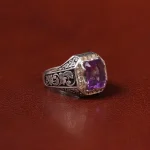 انگشتر آمیتیست مردانه کد 31295