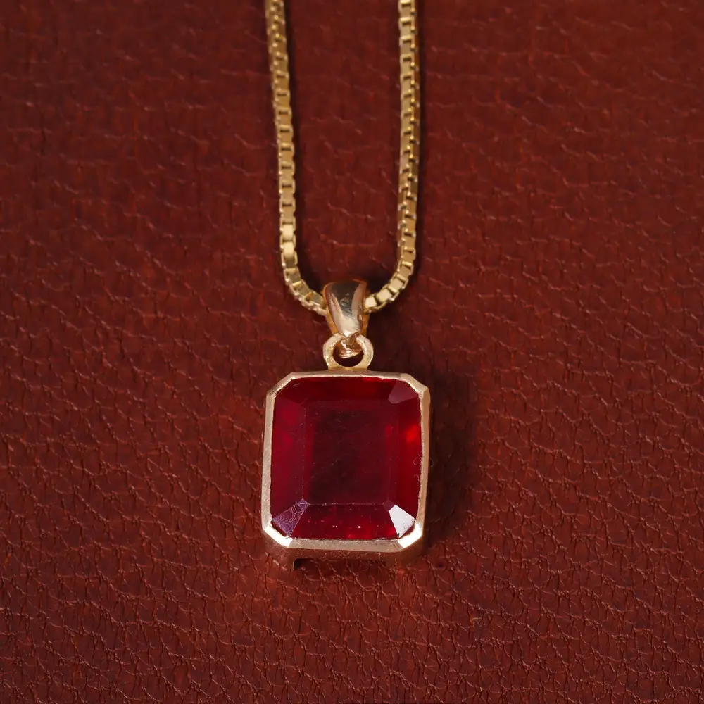 گردنبند یاقوت سرخ زنانه کد 31318