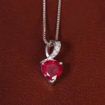 گردنبند یاقوت سرخ زنانه کد 31319