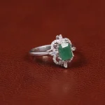 انگشتر زمرد زنانه کد 31339