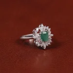 انگشتر زمرد زنانه کد 31340