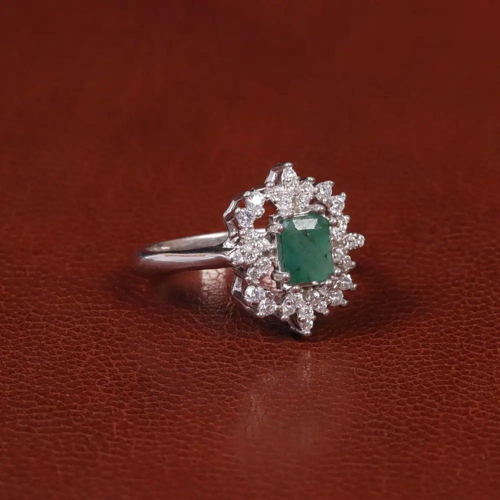 انگشتر زمرد زنانه کد 31340