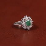 انگشتر زمرد زنانه کد 31341