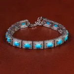 دستبند فیروزه زنانه کد 31346