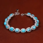 دستبند فیروزه زنانه کد 31350