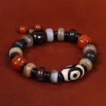 دستبند مهره عقیق مردانه کد 31414