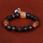 دستبند مهره عقیق مردانه کد 31415