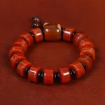 دستبند مهره عقیق مردانه کد 31417