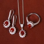 نیم ست عقیق زنانه کد 31418