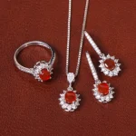 نیم ست عقیق زنانه کد 31421