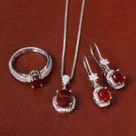 نیم ست عقیق زنانه کد 31425