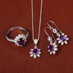 نیم ست آمیتیست زنانه کد 31434