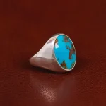 انگشتر فیروزه شجری مردانه کد 31440