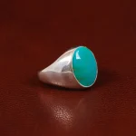 انگشتر فیروزه عجمی مردانه کد 31442