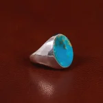 انگشتر فیروزه شجری مردانه کد 31445