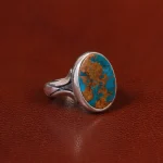 انگشتر فیروزه شجری مردانه کد 31447