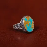 انگشتر فیروزه شجری مردانه کد 31449