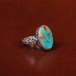 انگشتر فیروزه شجری مردانه کد 31451