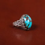 انگشتر فیروزه شجری مردانه کد 31473