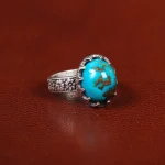 انگشتر فیروزه شجری مردانه کد 31476