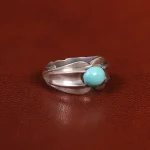 انگشتر فیروزه عجمی مردانه کد 31486