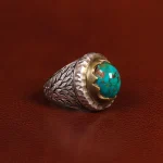 انگشتر فیروزه شجری مردانه کد 31501