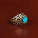 انگشتر فیروزه شجری مردانه کد 31507