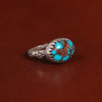 انگشتر فیروزه شجری مردانه کد 31524