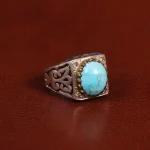 انگشتر فیروزه شجری مردانه کد 31530