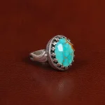 انگشتر فیروزه شجری مردانه کد 31540