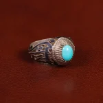 انگشتر فیروزه عجمی مردانه کد 31543